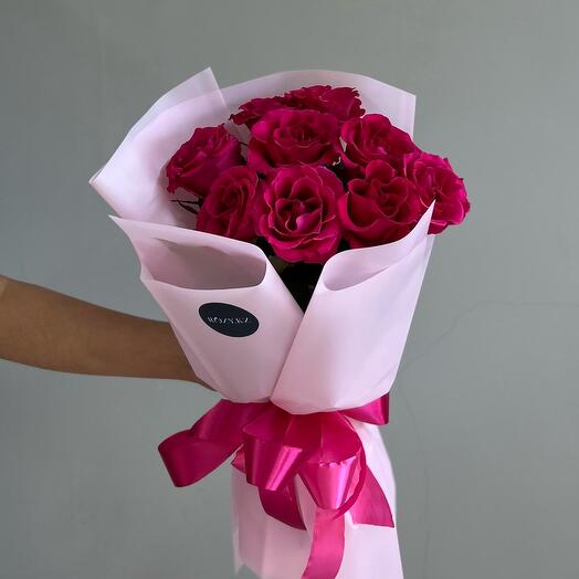 Букет из 9 роз 50 см (5.55)