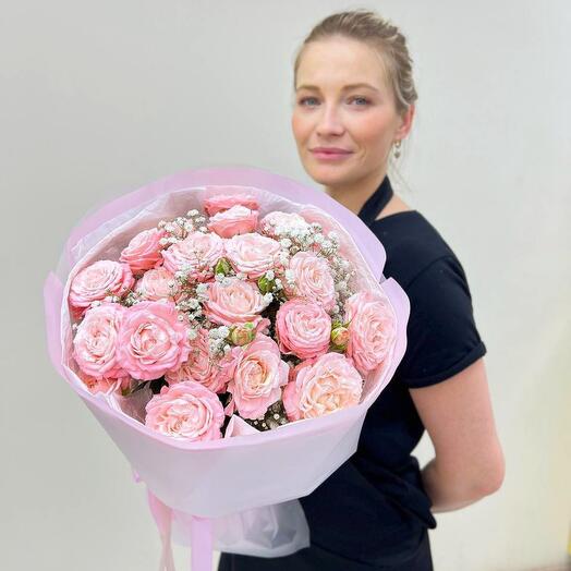 Букет "Молекула любви" из кустовой розы