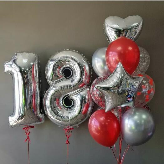 Воздушные шары на 18 лет
