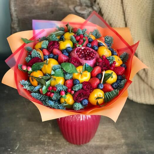 Букет из мандаринов на Новый год