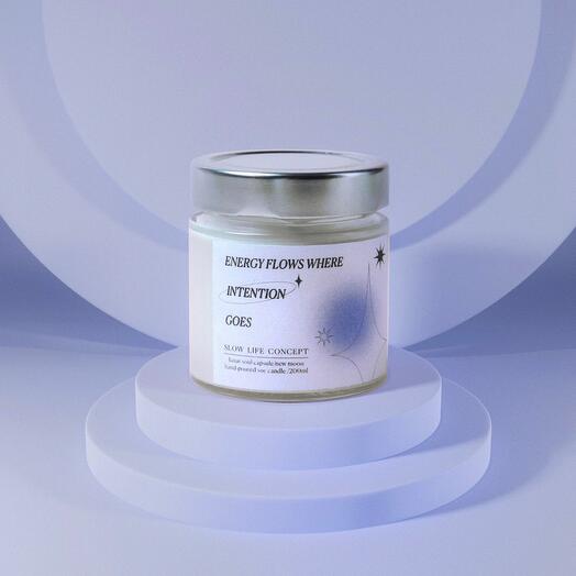 Свеча ручной работы для начала жизни с чистого листа (соевая)🪄