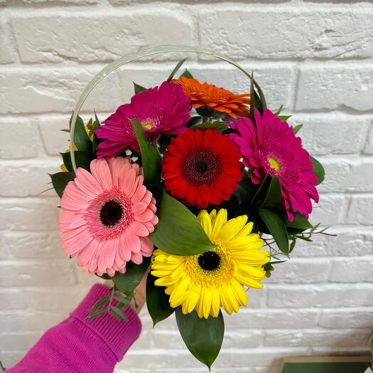 Basket with Gerberas
