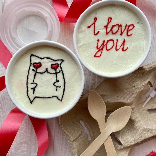 Торт в стакане на 14 февраля