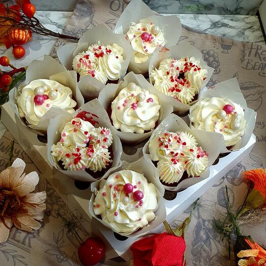 Кексы -капкейки два вкуса