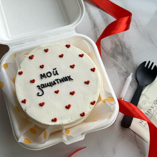 Бенто торт на 23 февраля «мой защитник»