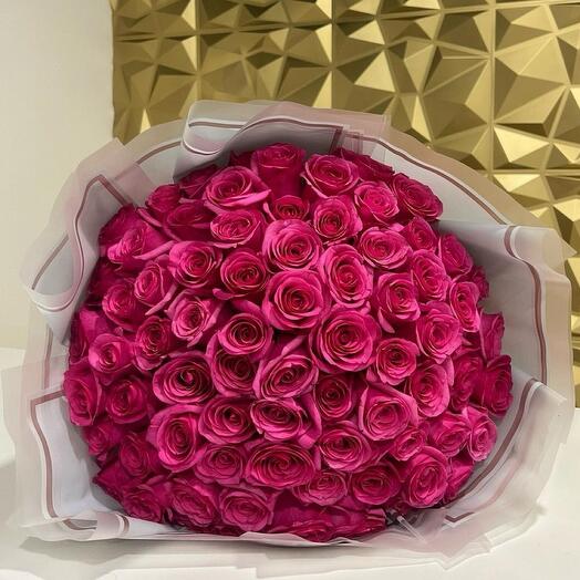 Букет из 51 розовой розы