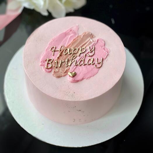 Pastel de 1 kg de terciopelo rojo Frambuesa "feliz cumpleaños"