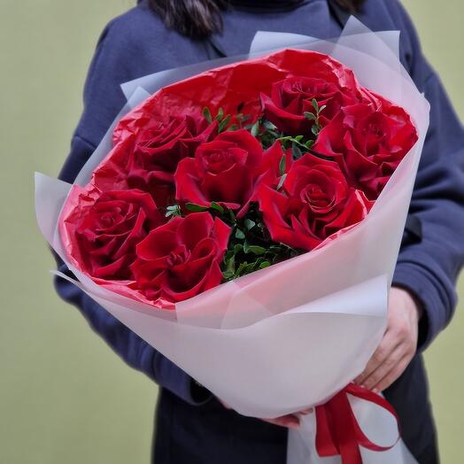 Розы Эквадор 7 шт