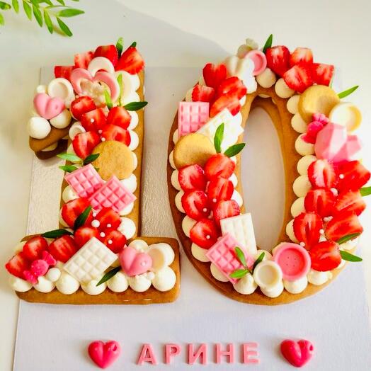 Торт медовик «цифра»