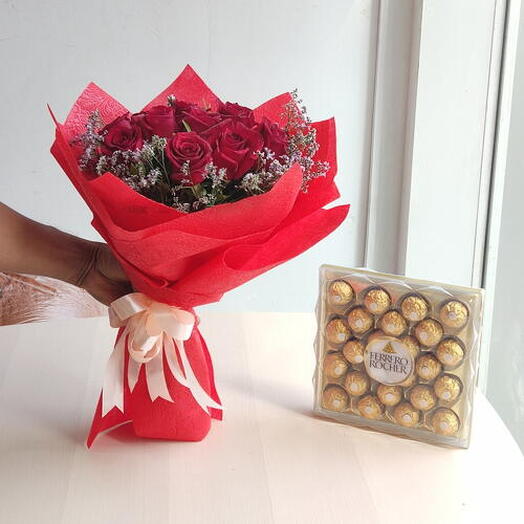 Passionate Roses   Chocolate Delight Bundle