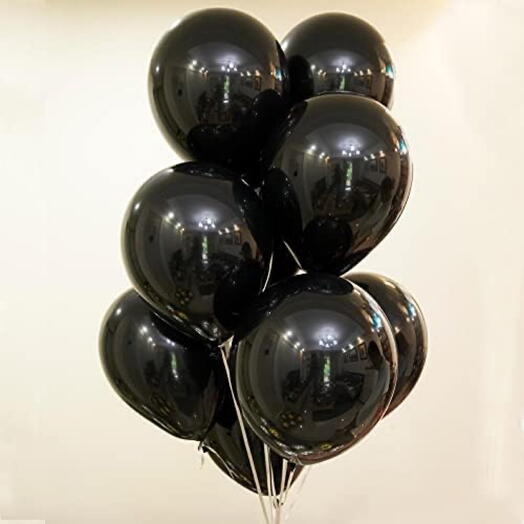 Black balloons bunch