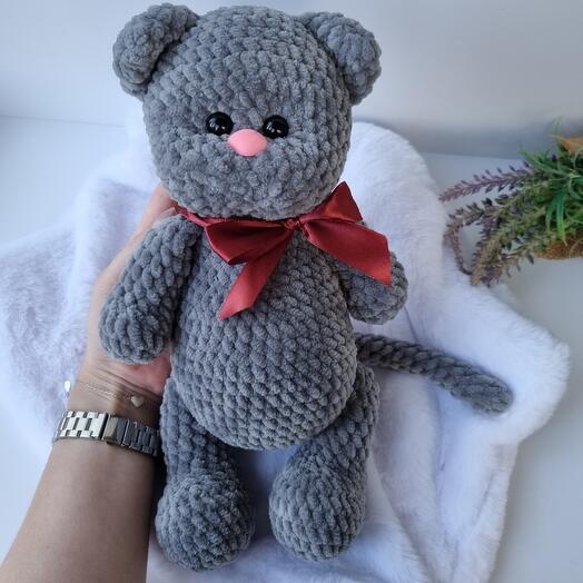 Вязаный котик, кот ручной работы