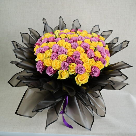101 Yellow And Purple Roses