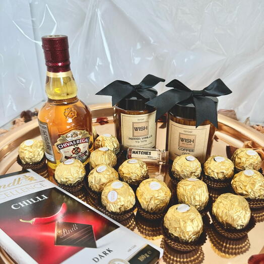 Candles, candies and whiskey