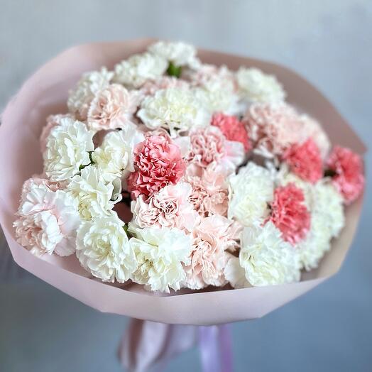 The carnations are delicate