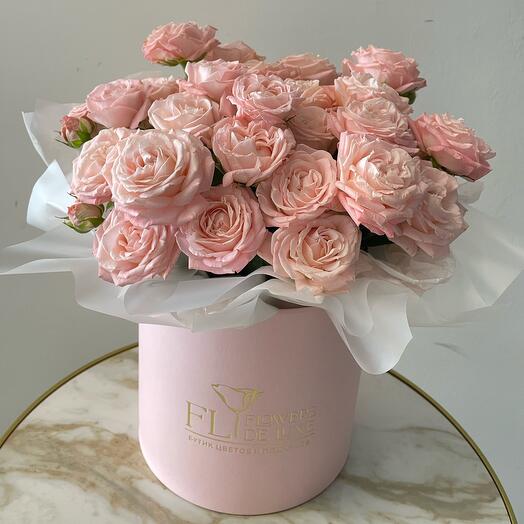 Зефир 🎀 Кустовые пионовидные розы в коробочке 💕🌸 ВАУ для любимой! Маме, мамочке, бабушке, девушке, жене! 8 марта