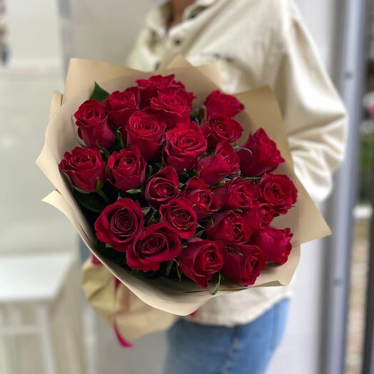 🌹Монобукет из кенийских роз 25шт