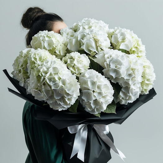 Premium White Hydrangea Bouquet