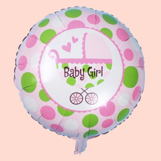 Шар гелий Девочка!. Baby girl foil helium ballon