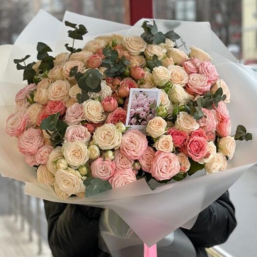 Букет из пионовидных роз «для Нее»