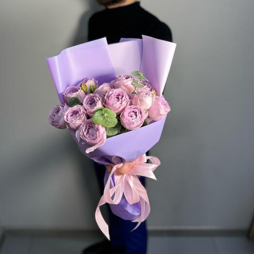 Пионовидные розы 5 шт