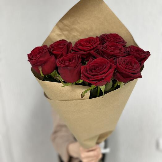 Роза Эквадор 9 шт