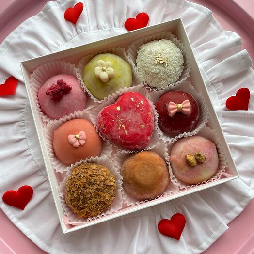 Моти «Краш» на день влюбленных 14 февраля (9 пирожных)