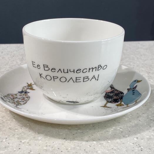 Чайный набор кружка и блюдце
