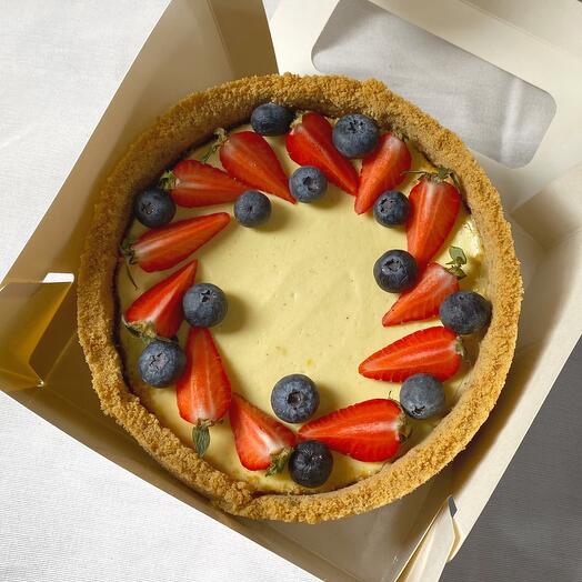 Tarta de queso nueva York con bayas