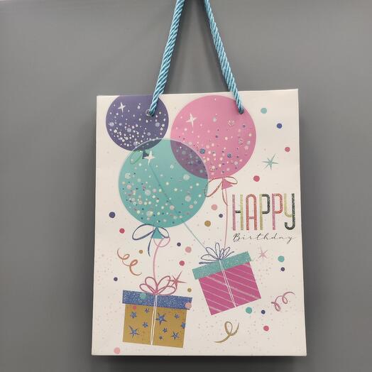 Happy Birthday ,пакет подарочный