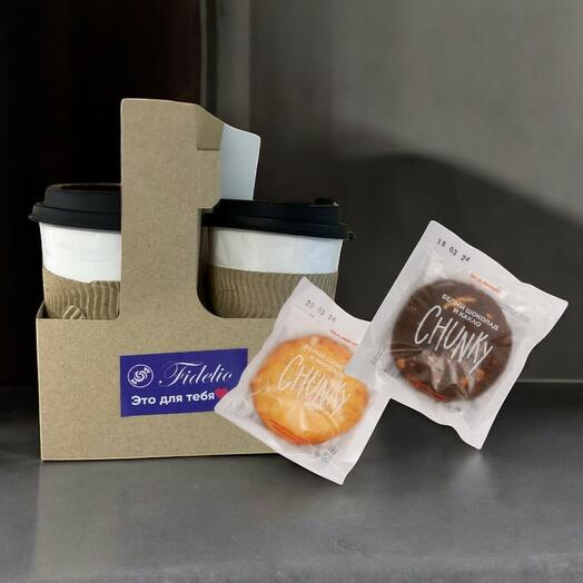 Комбо на двоих: Два Кофе и Два Печенья