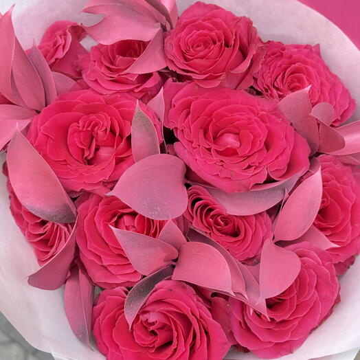 Rosas Fucsias 12 tallo