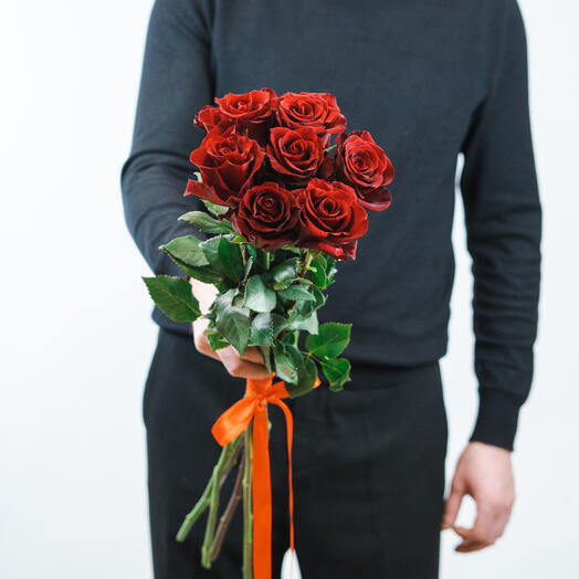 Monobucket of Ecuadorian roses (Explorer).IL FIORE Bouquet