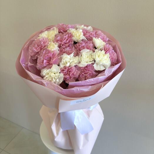 A bouquet of delicate carnations