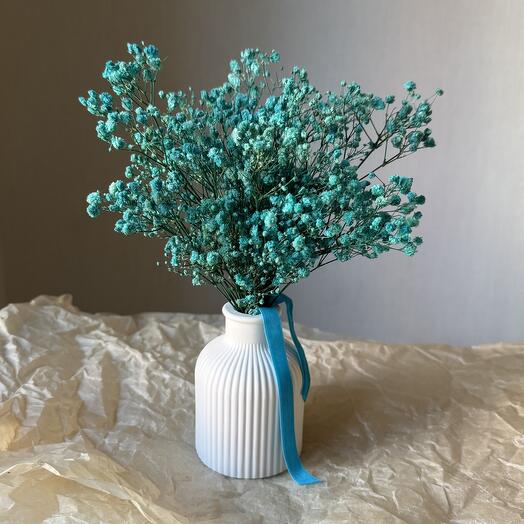 Гипсовая ваза со стабилизированной гипсофилой