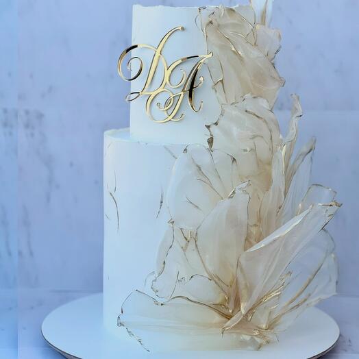 Свадебный двухъярусный торт️