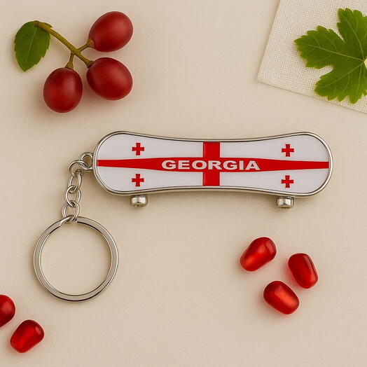Брелок сувенир «Скейт Грузия». Keychain souvenir Skate Georgia