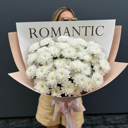 Букет белых хризантем Romantic