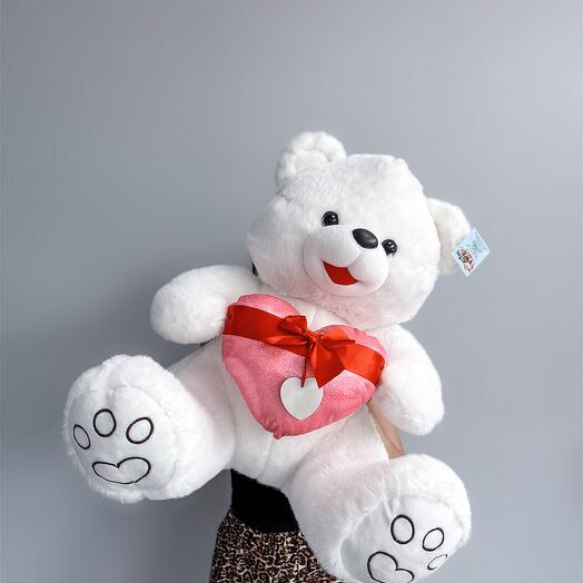 Мягкая игрушка "Медведь с сердцем Белый"