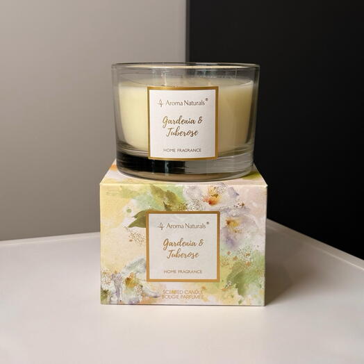 Арома свеча Fleur 310g - Gardenia   Tuberose 3 фитиля