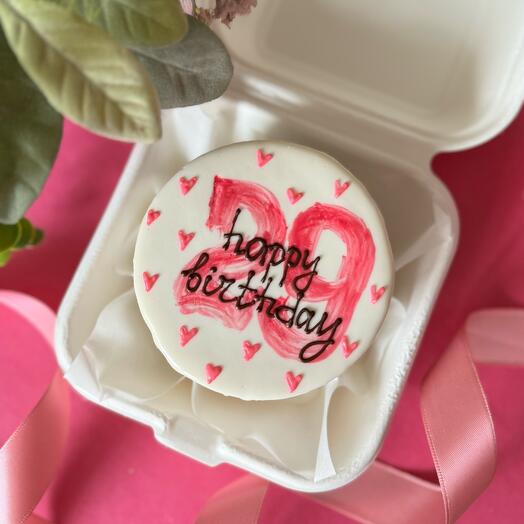 Бенто торт "Happy birthday" с цифрой