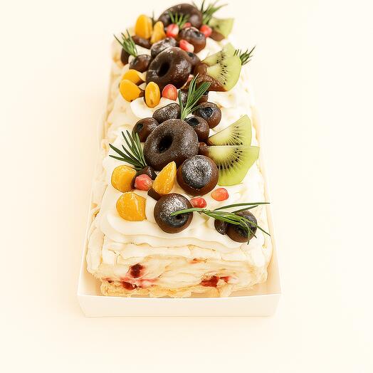 Меренговый Рулет Фрукты в Шоколаде