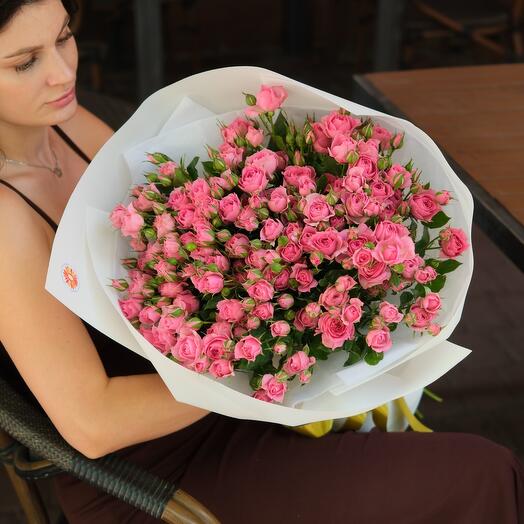 Кустовые розы 21 штука