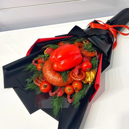 Мужской букет с перцем и зеленью "Краков"