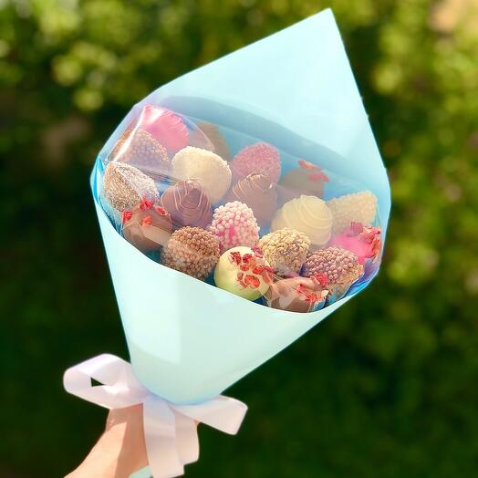 Букет из клубники в шоколаде 🍓СИЯЮЩАЯ ЛЮБОВЬ🍓