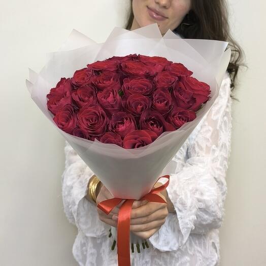 Букет из 25 красных роз 🌹