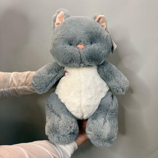 Игрушка котик серый