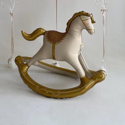 Фигура фольгированная Лошадка- качалка