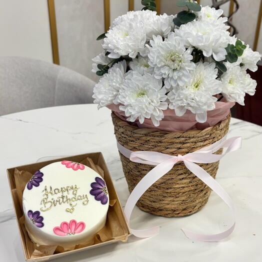 Сладкое облачко из пышных хризантем