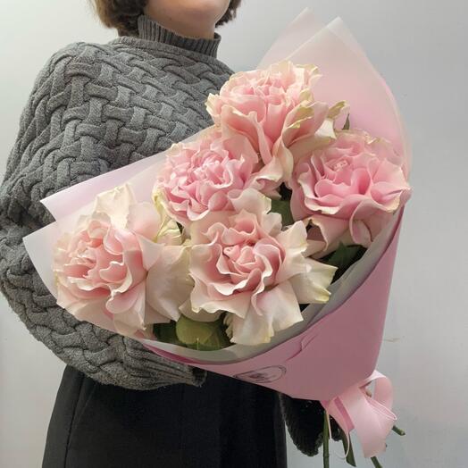 Моно из 5 нежных французских роз 💞
